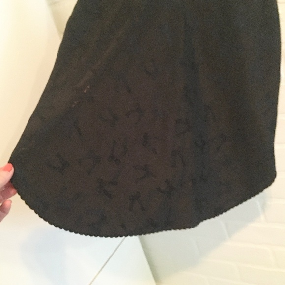 Vintage Cami Satin Black Bow print Iridescent Dark romantic S - Picture 3 of 11